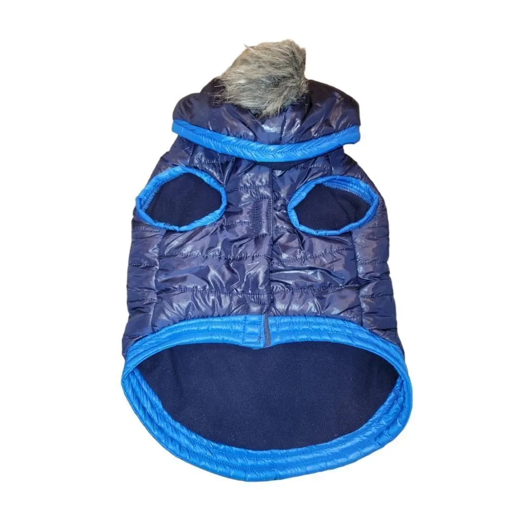 NWT Top Paw Blue Puffer Coat for Dogs L